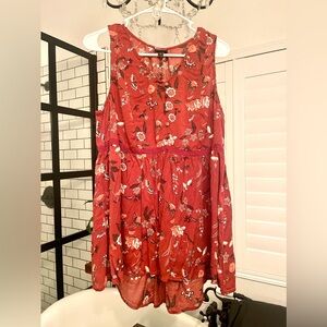 TORRID Babydoll Stretch Challis Tunic Tank Size 1